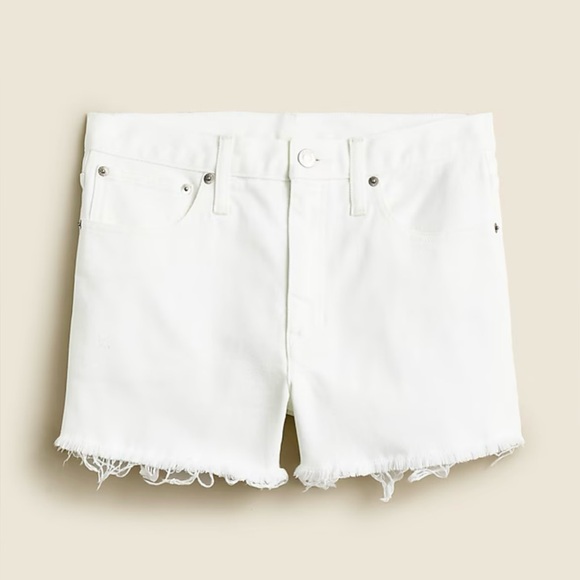 J.Crew Relaxed Denim Short in White - Picture 4 of 7